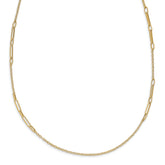 14k Polished Textured Necklace