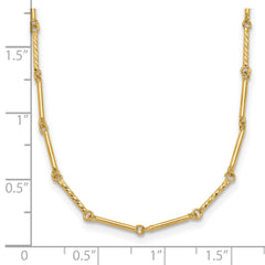 14K Polished D/C Necklace