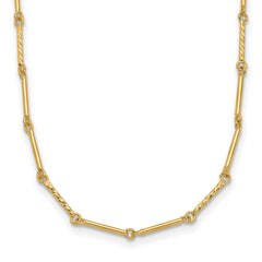 14K Polished D/C Necklace