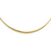 14k Two-tone 3.00-6.00mm Graduated Reversible Omega