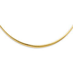 14k Two-tone 3.00-6.00mm Graduated Reversible Omega