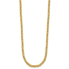 14K Polished Byzantine Link Necklace