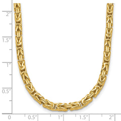 14K Polished Byzantine Link Necklace