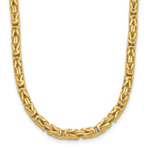 14K Polished Byzantine Link Necklace
