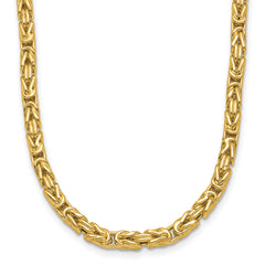 14K Polished Byzantine Link Necklace
