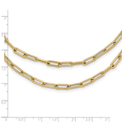14k Polished Double-layer Link Necklace