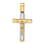 14K Two-tone Crucifix Pendant