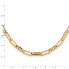 14K Polished Fancy Link Necklace