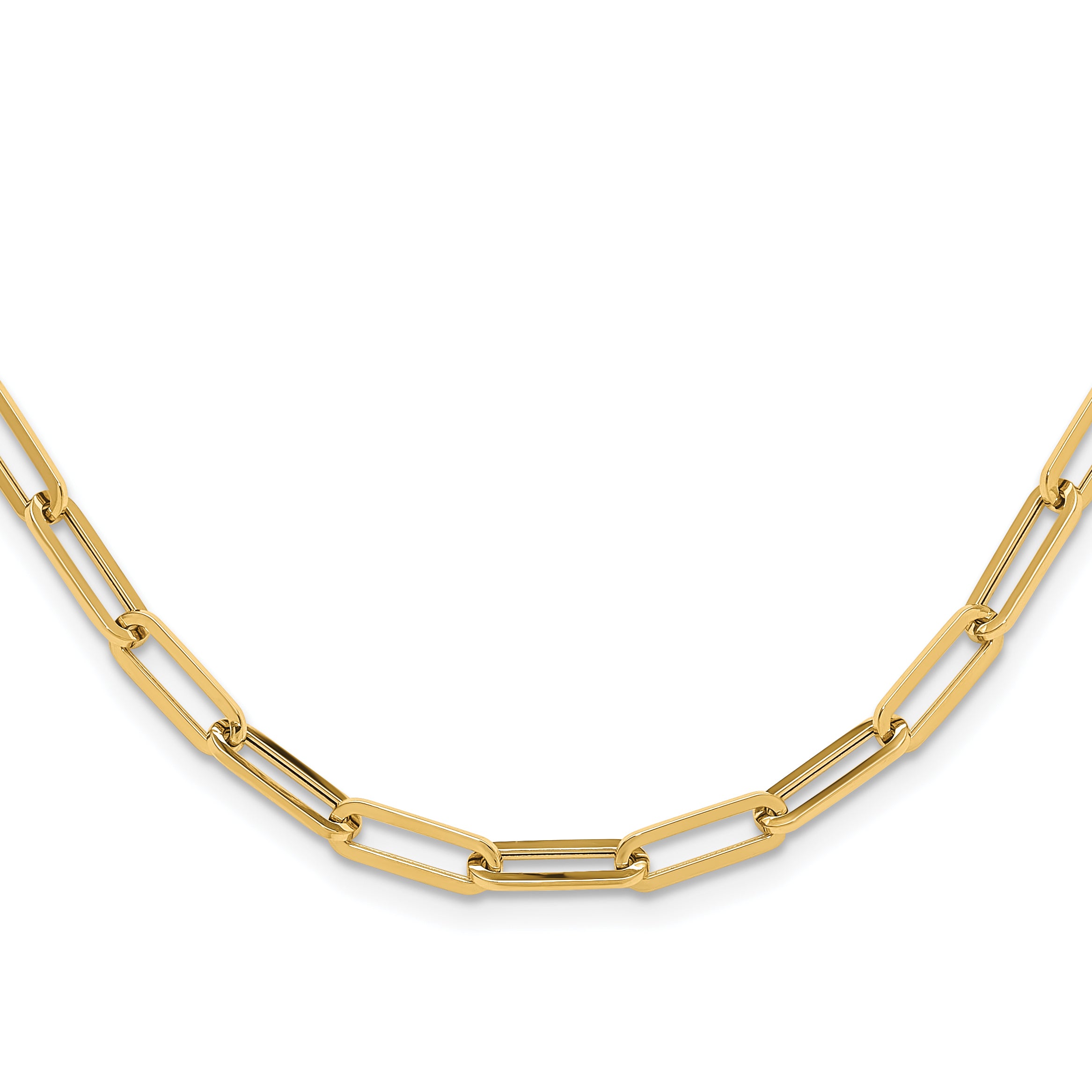 14K Polished Fancy Link Necklace