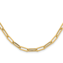14K Polished Fancy Link Necklace