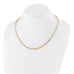 14K Polished Fancy Link Necklace