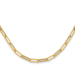14K Polished Fancy Link Necklace