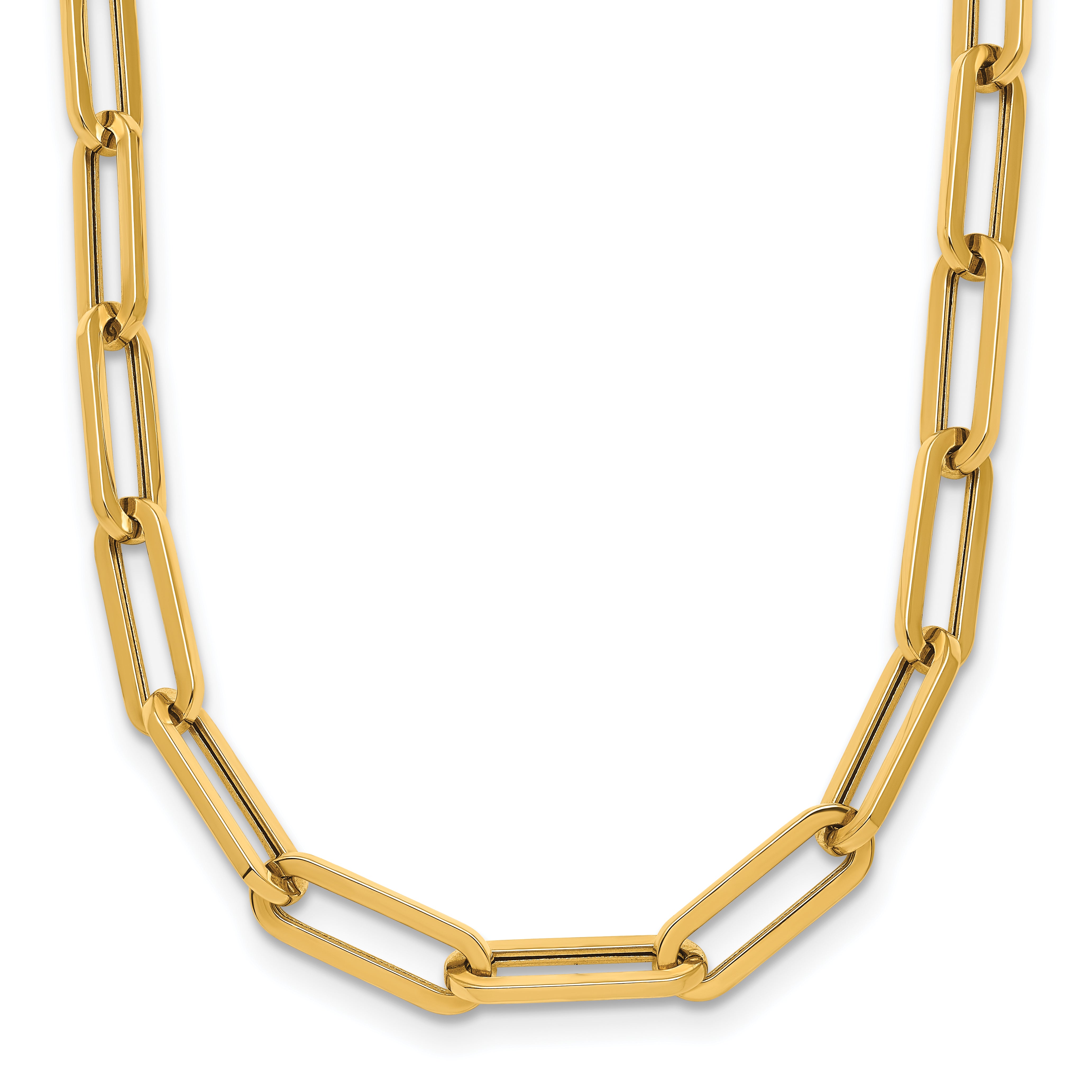 14K Polished Fancy Link Necklace
