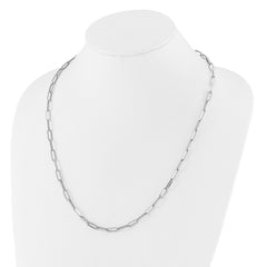 14K White Gold Polished Fancy Link Necklace