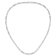 14K White Gold Polished Fancy Link Necklace