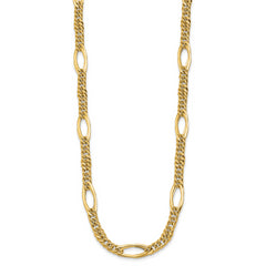 14k Polished Fancy Link Necklace