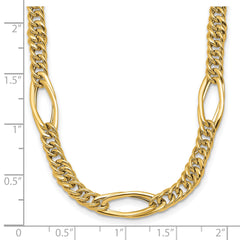 14k Polished Fancy Link Necklace