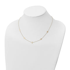 14k Polished Cross Necklace
