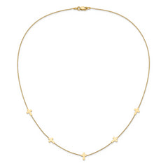 14k Polished Cross Necklace