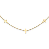 14k Polished Cross Necklace