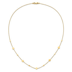 14k Polished Disc Necklace