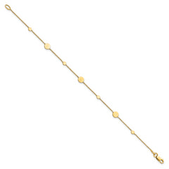 14k Polished Disc Bracelet