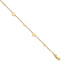 14k Polished Discs 9 inch Plus 1 inch Extender - Total 10 inch Anklet