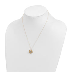 14K Two-tone Polished D/C Love Knot Necklace