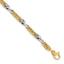 14k Two-tone Polished D/C Link w/ .5in ext. Bracelet