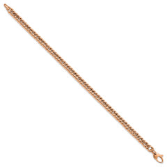 14K Rose Gold Polished Curb Link Bracelet