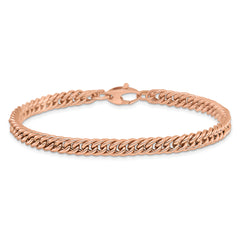 14K Rose Gold Polished Curb Link Bracelet