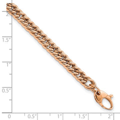 14K Rose Gold Polished Curb Link Bracelet