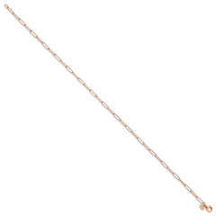 14K Rose Gold Polished Fancy Link Anklet