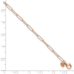 14K Rose Gold Polished Fancy Link Anklet