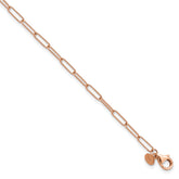 14K Rose Gold Polished Fancy Link Anklet