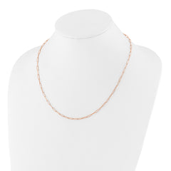 14K Rose Gold Polished Fancy Link Necklace