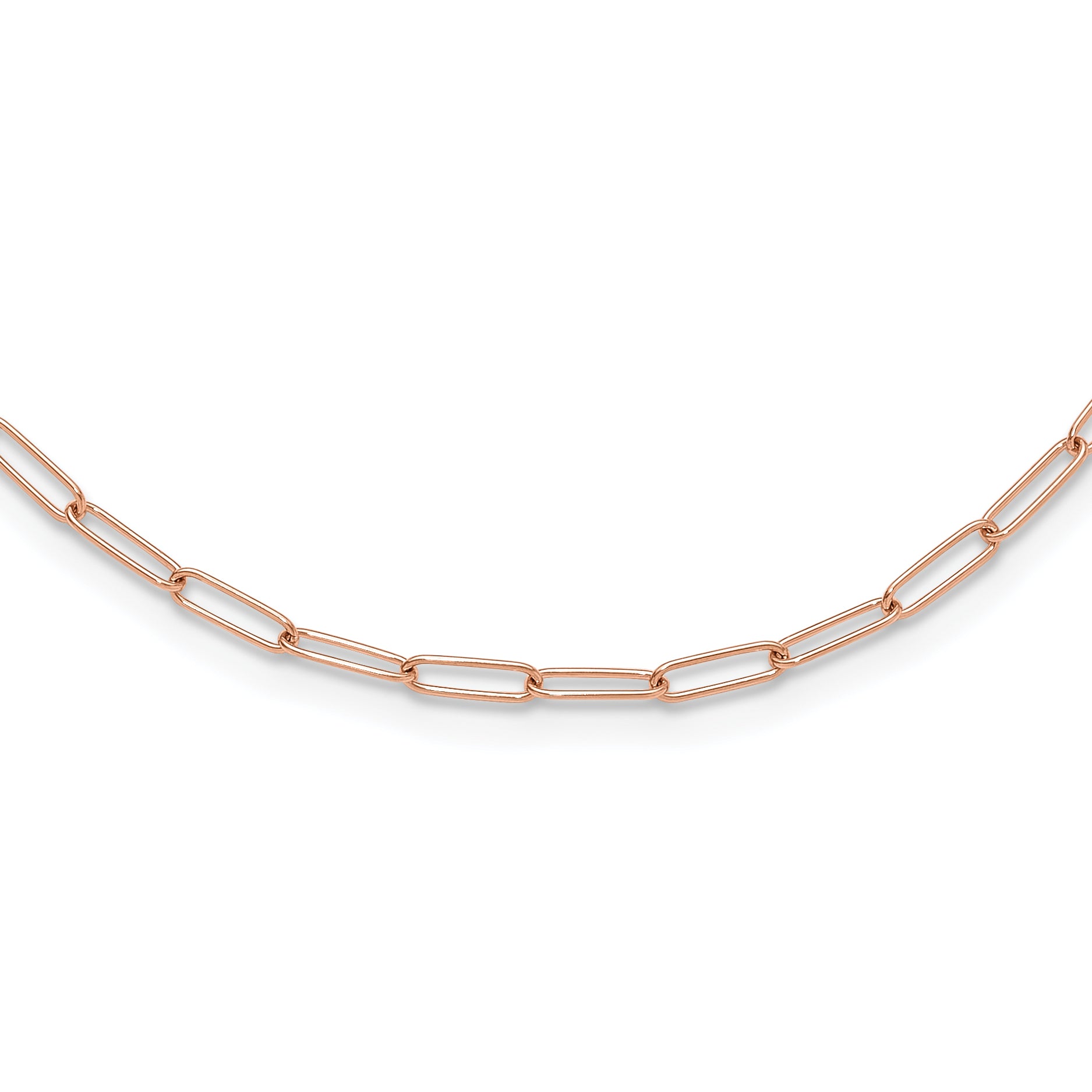 14K Rose Gold Polished Fancy Link Necklace