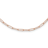 14K Rose Gold Polished Fancy Link Necklace