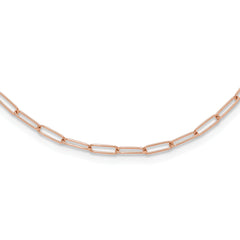 14K Rose Gold Polished Fancy Link Necklace