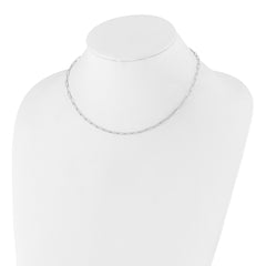 14K White Gold Polished Fancy Link Necklace
