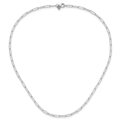 14K White Gold Polished Fancy Link Necklace