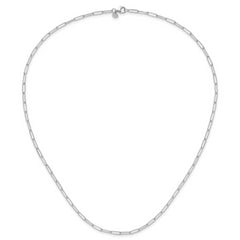 14K White Gold Polished Fancy Link Necklace