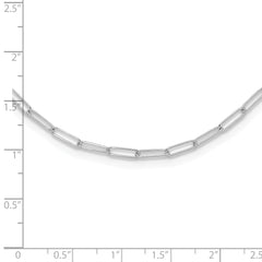 14K White Gold Polished Fancy Link Necklace