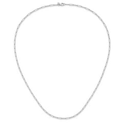 14K White Gold Polished Fancy Link Necklace