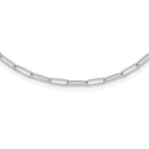 14K White Gold Polished Fancy Link Necklace