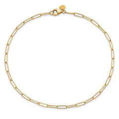 14K Polished Fancy Link Anklet