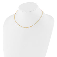 14K Polished Fancy Link Necklace