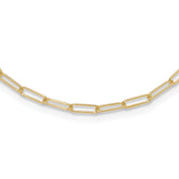 14K Polished Fancy Link Necklace