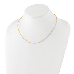 14K Polished Fancy Link Necklace