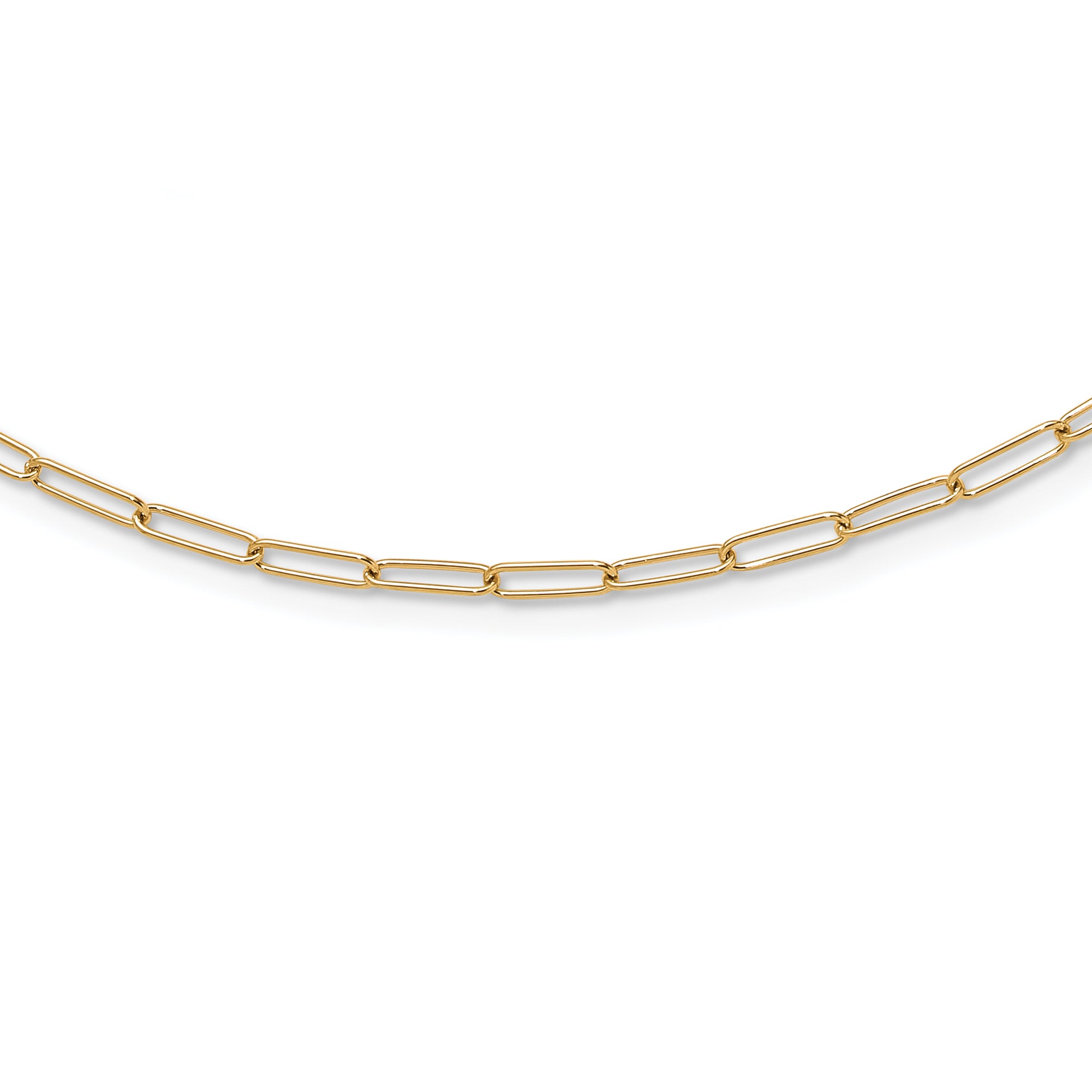 14K Polished Fancy Link Necklace